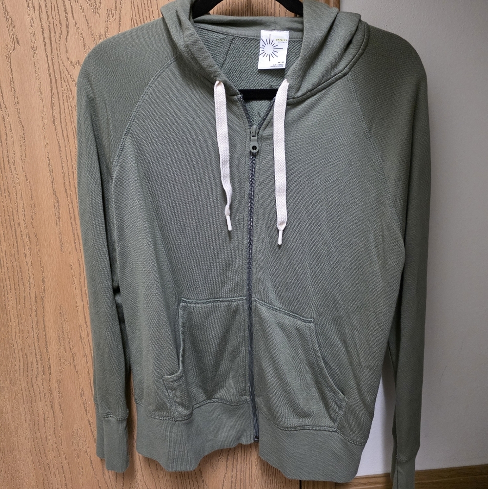 Offline by Aerie green zip up hoodie